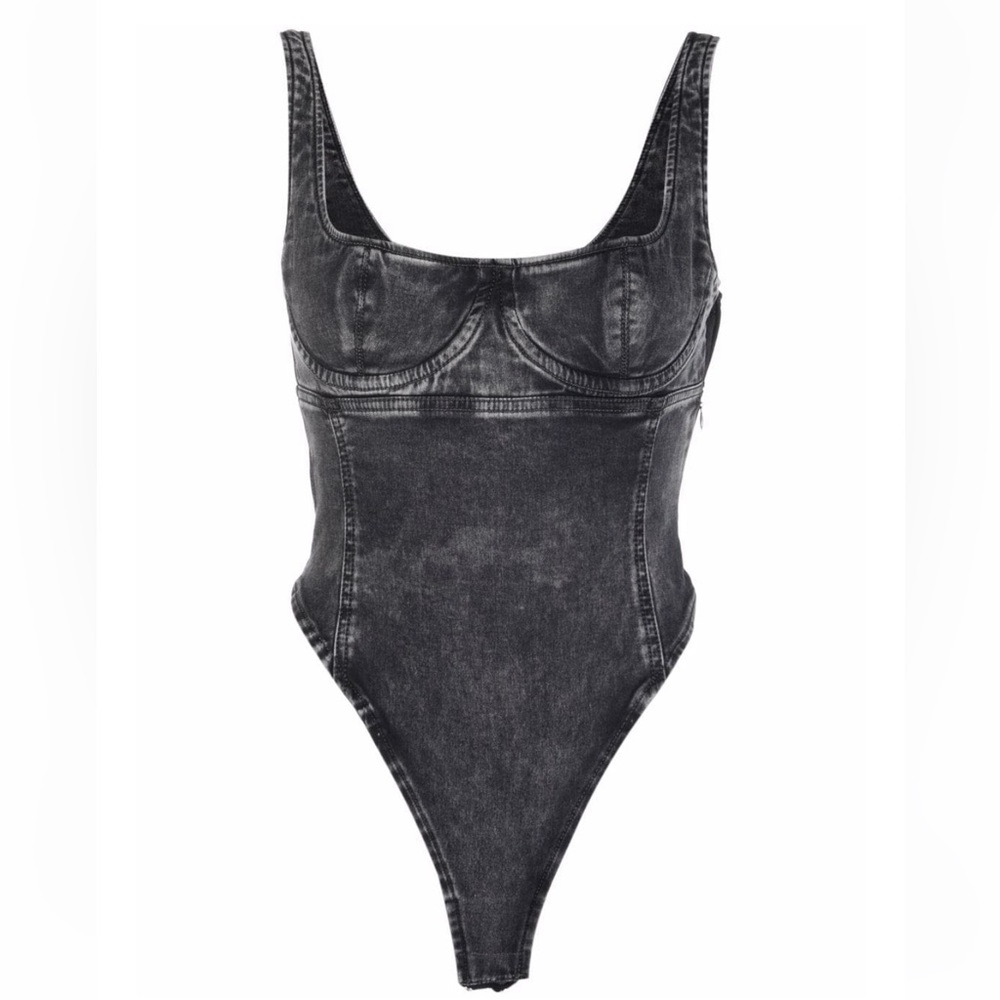 Diesel D-Gellert Track Denim Corset Bodysuit